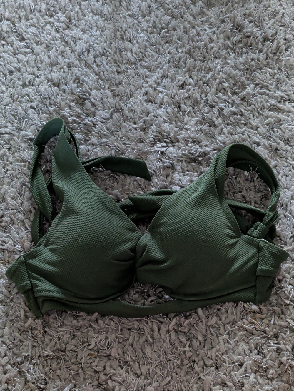 Target Olive Green Textured Bikini Top